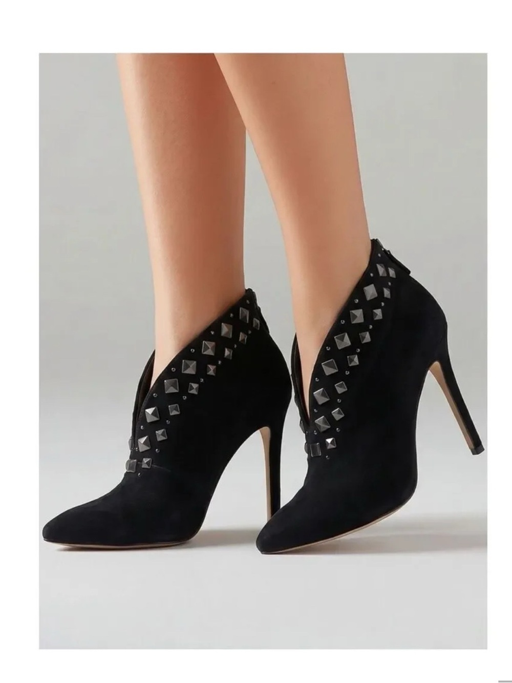 GUESS - Saretta Studded Booties- Black Suede - Size 7